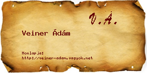 Veiner Ádám névjegykártya